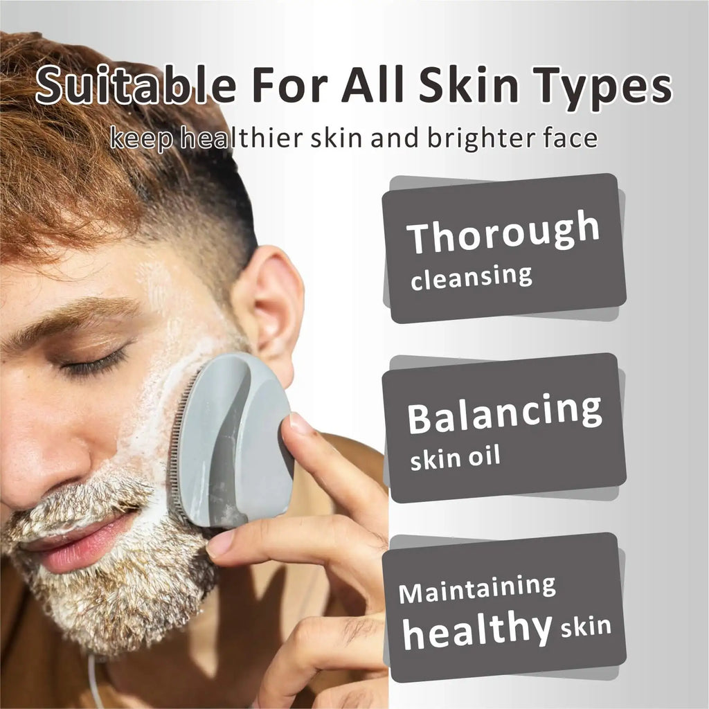 Silicone Face Scrubber, Face Scrubber for both Men and Women , Manual Face Exfoliator Brushes Scrubber,Facial Cleansing Brush for Exfoliating