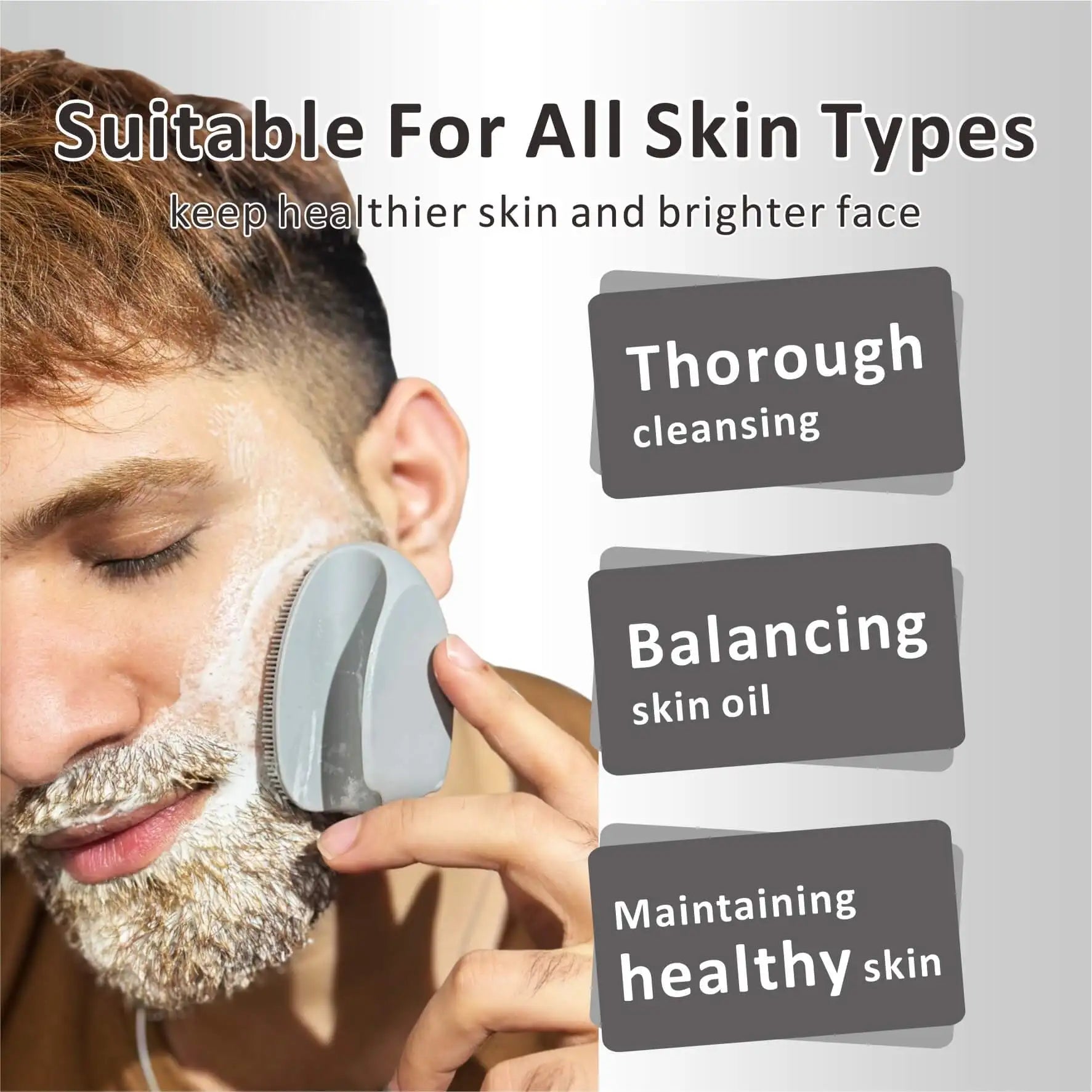 Silicone Face Scrubber, Face Scrubber for both Men and Women , Manual Face Exfoliator Brushes Scrubber,Facial Cleansing Brush for Exfoliating