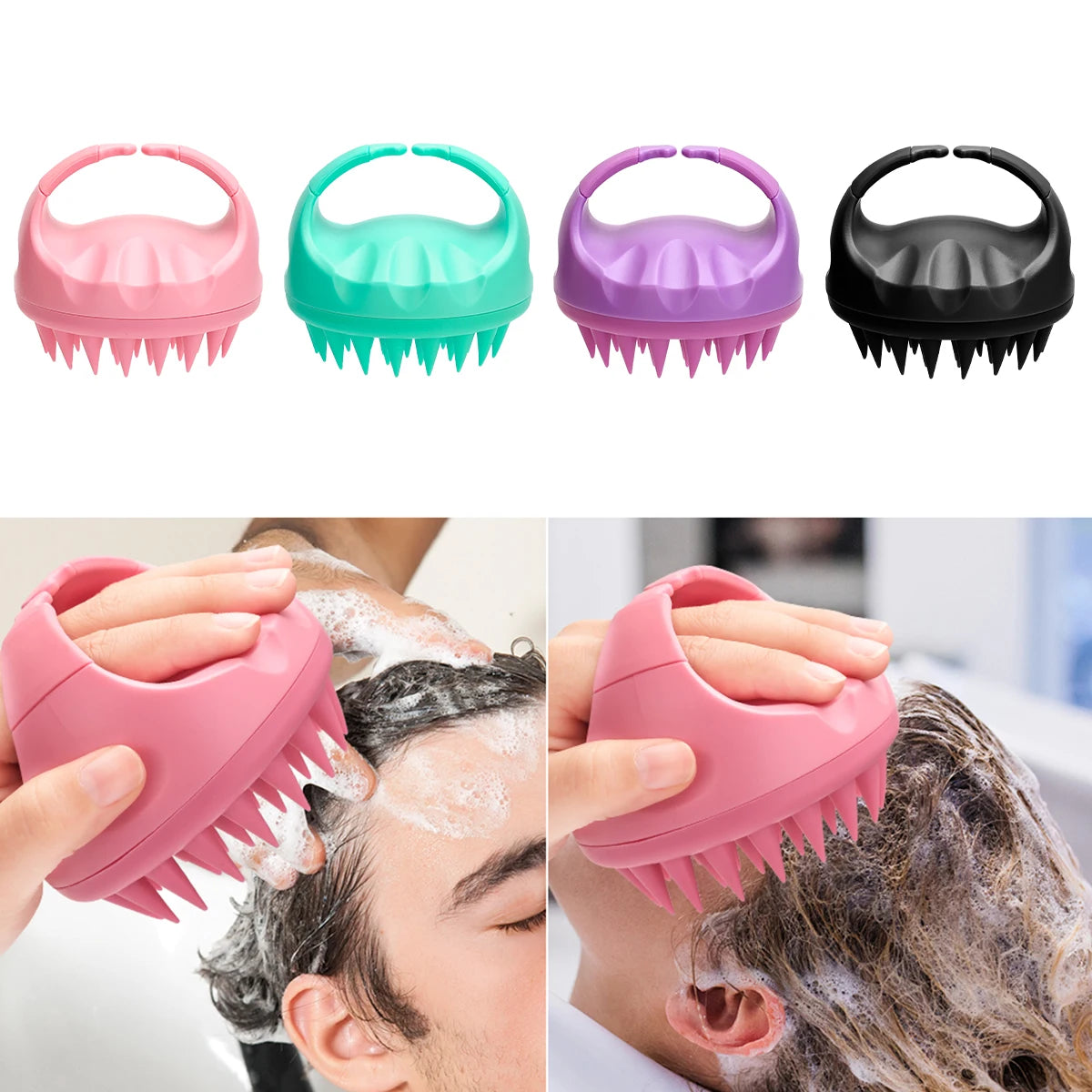 Silicone Scalp Massager – Deep Clean & Relaxation Brush ,  Professional Hair Care .
