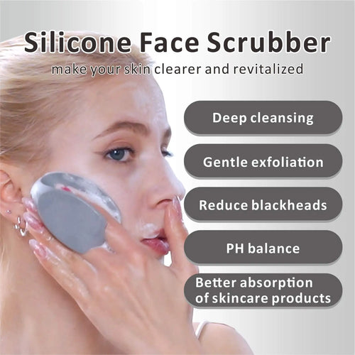 Silicone Face Scrubber, Face Scrubber for both Men and Women , Manual Face Exfoliator Brushes Scrubber,Facial Cleansing Brush for Exfoliating