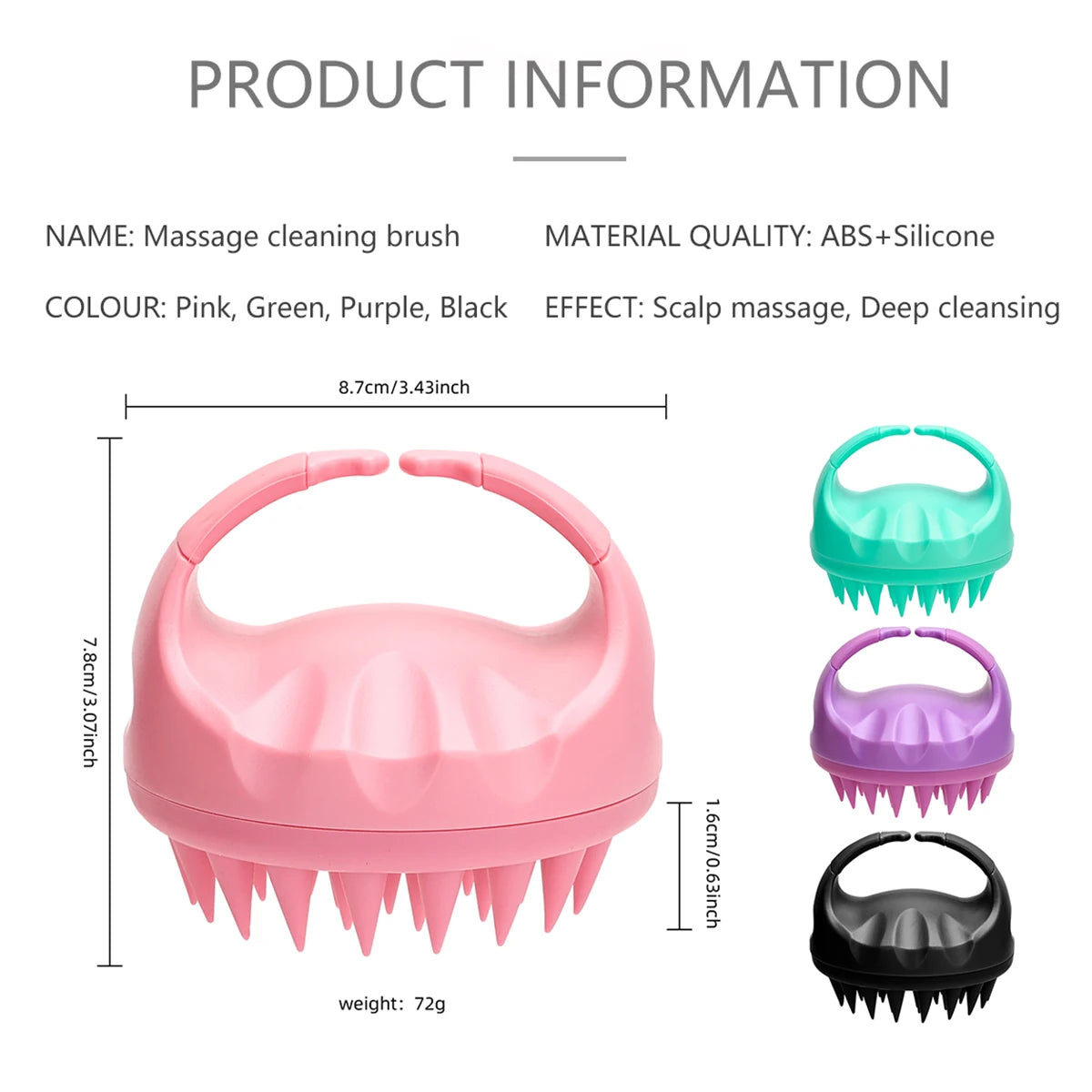 Silicone Scalp Massager – Deep Clean & Relaxation Brush ,  Professional Hair Care .