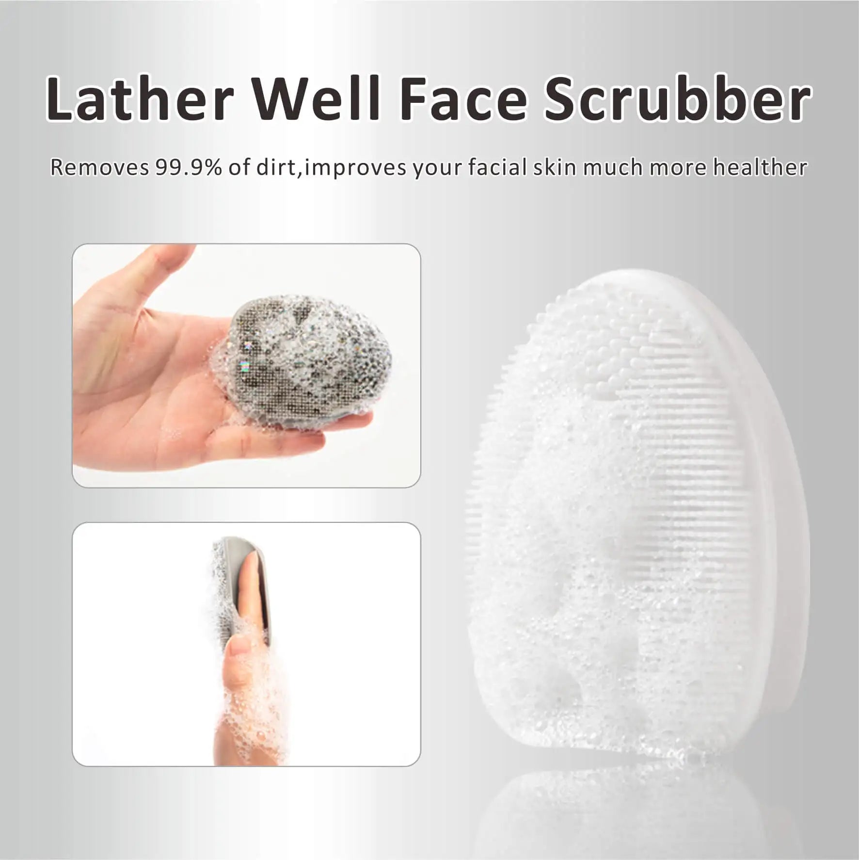 Silicone Face Scrubber, Face Scrubber for both Men and Women , Manual Face Exfoliator Brushes Scrubber,Facial Cleansing Brush for Exfoliating